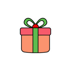 Simple Present Doodle Vector Clip Art for Christmas Giving
