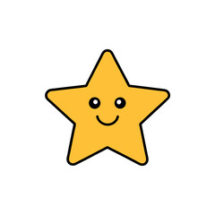 Cute Star Doodle Vector Clip Art Festive