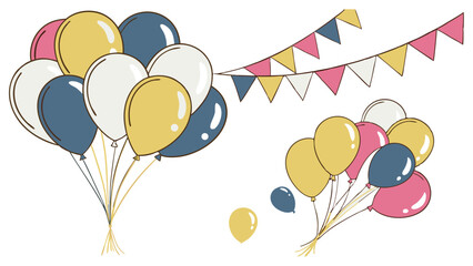 vector illustration of an abstract background with balloons