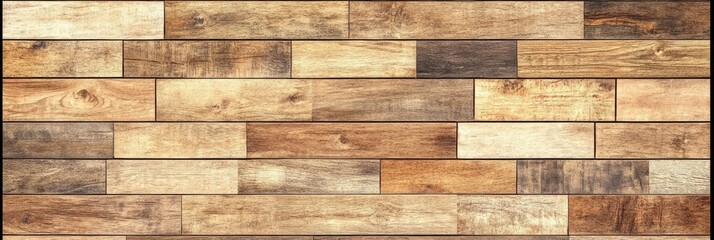 Wood plank wall or floor design