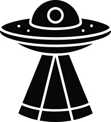 ufo icon outline vector illustration