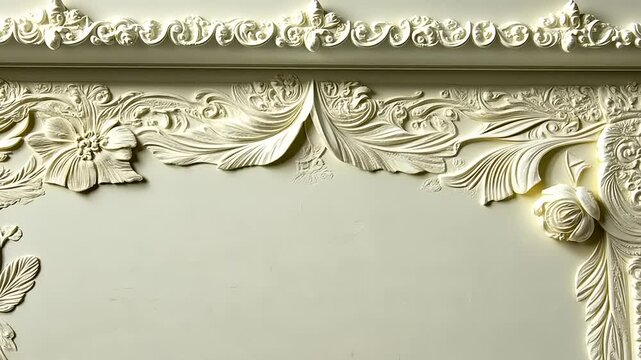Elegant Frame Animation with Floral and Leaf Motifs for Creative Designs