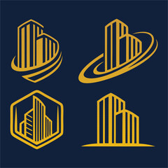  Set of Modern Building Logos