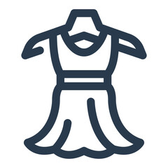 Prom Dress on Hanger with Flowing Skirt