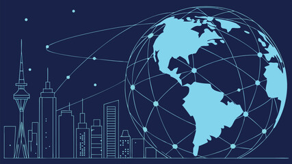Naklejka premium global business concept