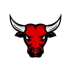red bull head mascot logo