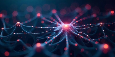 Neural Network Visualization – Abstract AI Technology Concept