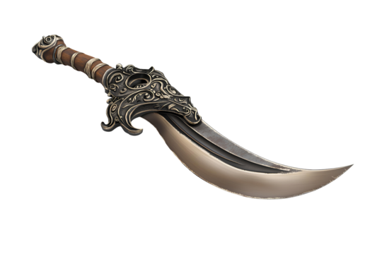 3d rendering of a saber on transparent background