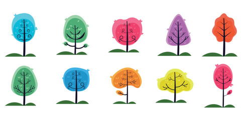 Obraz premium Cute Tree Clipart