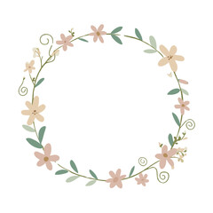 Fototapeta premium Aesthetic floral frame