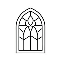 church window vector illustration