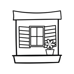 sketch of a window