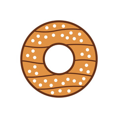 donut icon , template, flat, design, vector, illustrations, education, style, trendy, collections