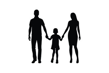 family silhouette vector