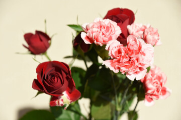 薔薇とカーネーション