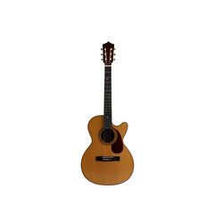 Obraz premium acoustic guitar isolated on white