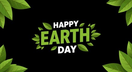 Earth Day vector lettering featuring a globe, designed as a Happy Earth Day card and posters.