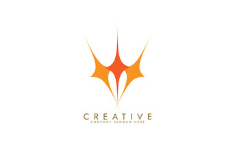 Abstract Orange Starburst Logo for Creative Businesses vector design 