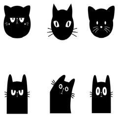 Cat Black Vector Image