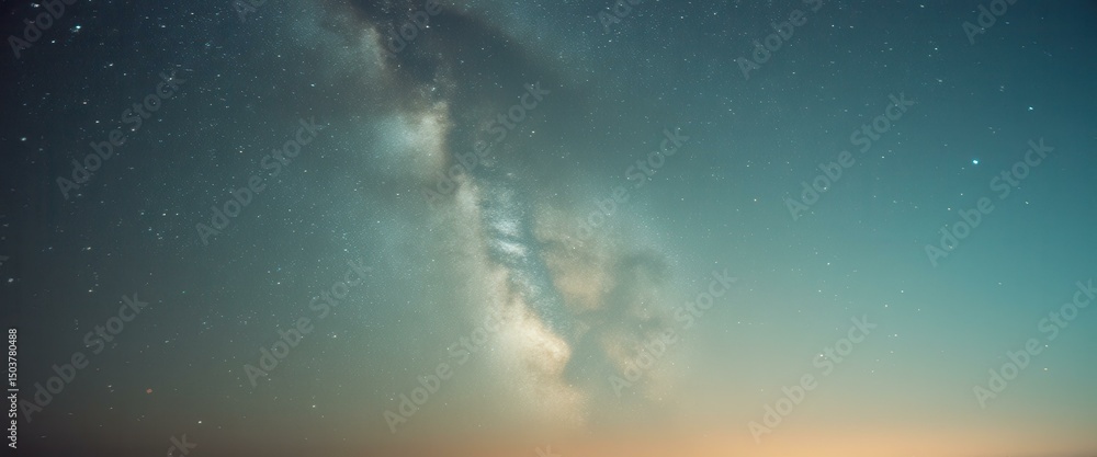 Wall mural celestial canvas: detailed starry night sky displaying milky way galaxy amidst deep blues and subtle