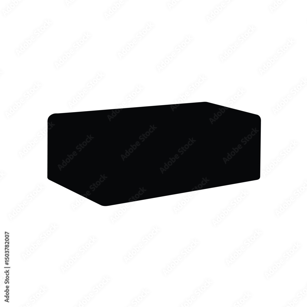 Poster simple black rectangular block shape icon