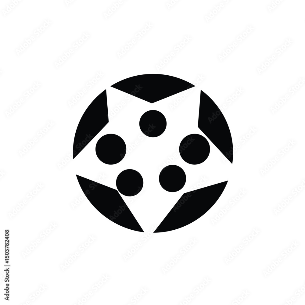 Poster abstract circular star shape design element