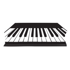 Keyboard silhouette isolated on white background