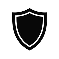 Black shield icon security protection symbol