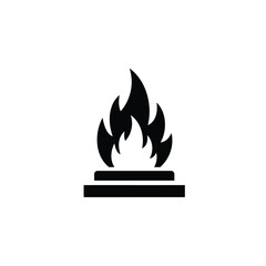 Flammable material warning sign icon symbol