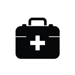 Obraz premium First aid kit medical box healthcare emergency icon