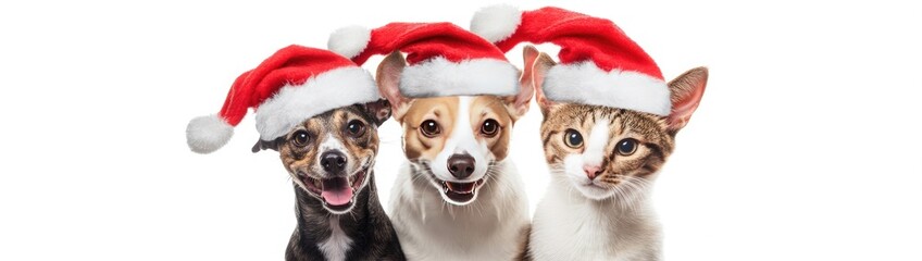 Festive pets wearing Santa hats (1)
