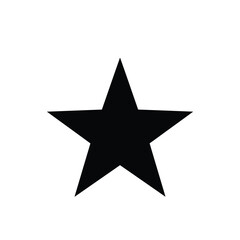 Simple black star icon graphic design element