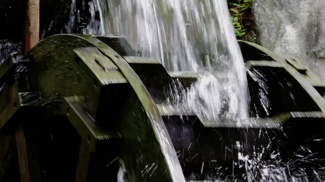 한국,물레방아,연못,Korea, a water wheel, pond