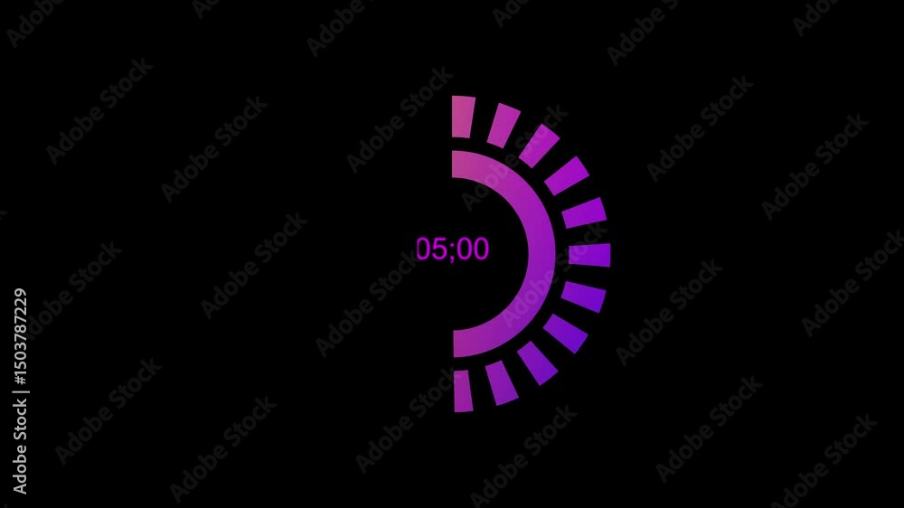 Poster circle countdown timer animation icon.