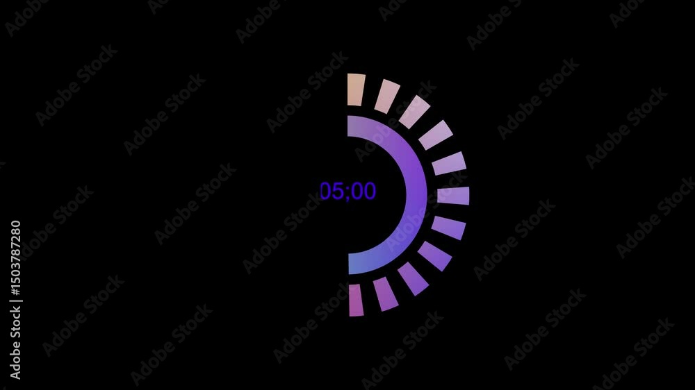 Poster circle countdown timer animation icon.