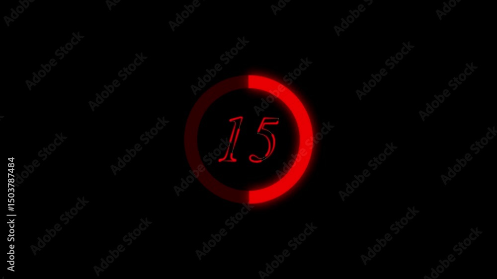 Poster circle countdown timer animation icon.