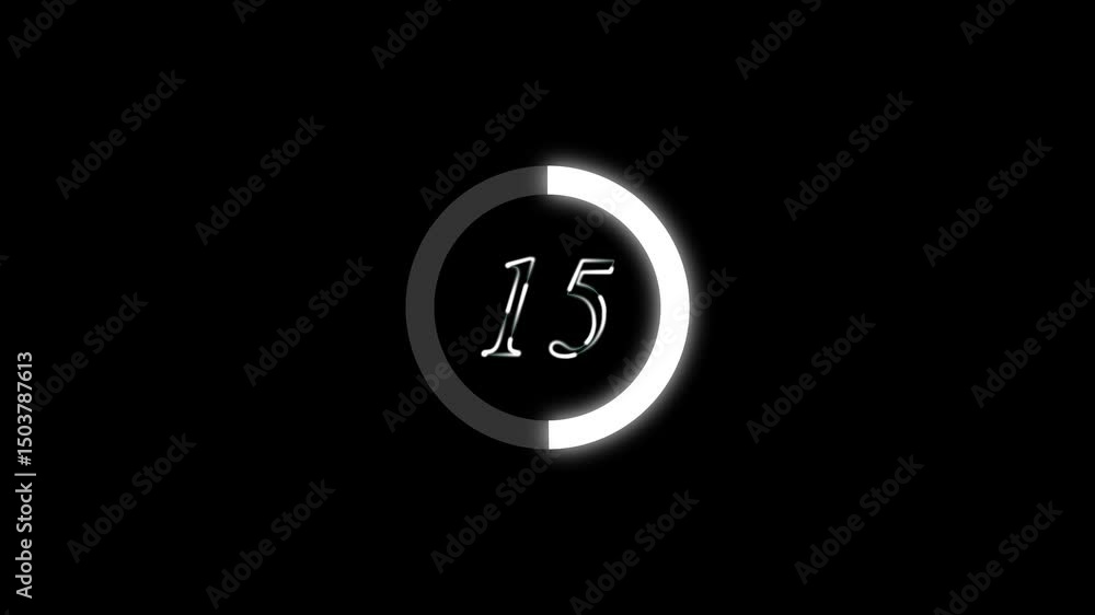 Poster circle countdown timer animation icon.