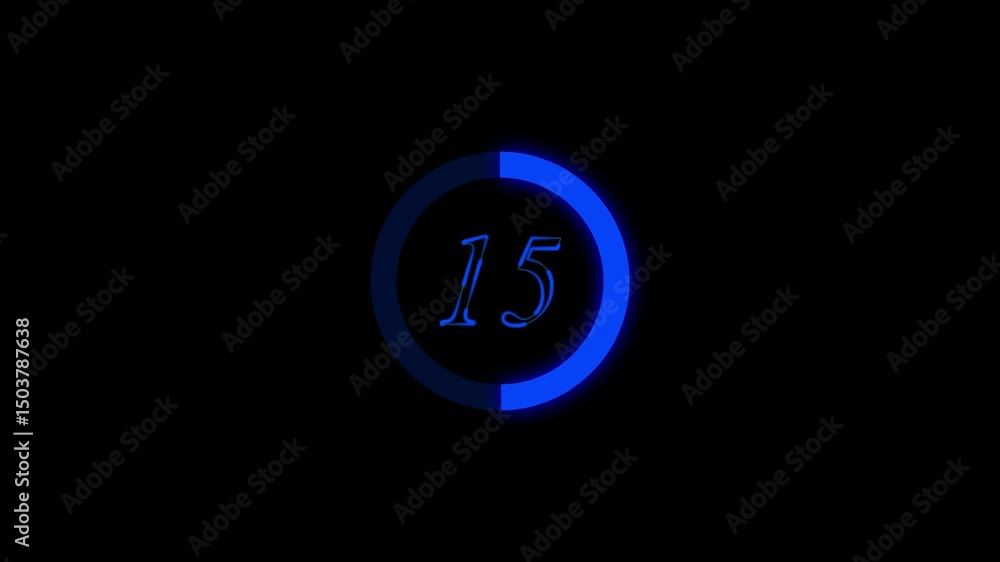 Poster circle countdown timer animation icon.