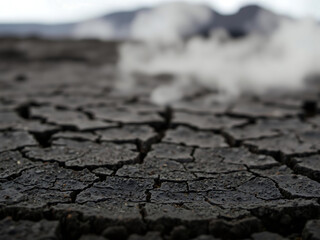 Obraz premium Basaltic Ground Fracture