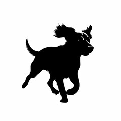 running dog silhouette
