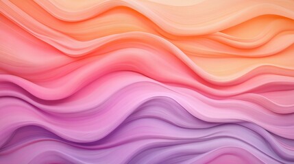 Fototapeta premium Vibrant Sunset Gradient Waves in Orange, Pink, and Purple Tones