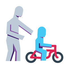 Fototapeta premium Father's Day Bicycle Ride Icon