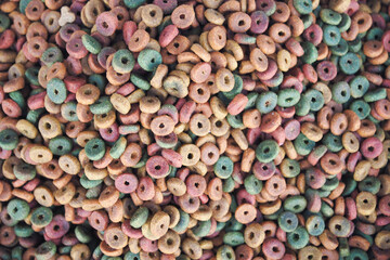 top view of cat food in a large container 