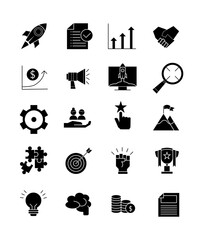 Start-Up Glyph Icon Set 1