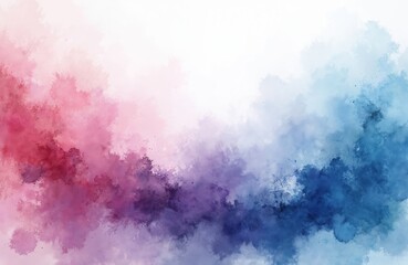 Fototapeta premium Watercolor splash background with abstract light pink purple, blue colors. Artistic design for web, print, posters, banners, cards. Abstract illustration great for modern stylish design. Creative