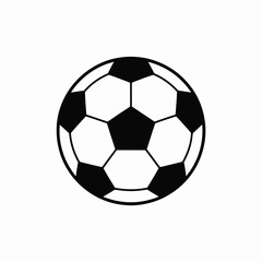 Obraz premium Classic Black and White Soccer Ball Icon Representing Sports, Physical Education, Recreation, and Athletic Activities in School and Community Environments