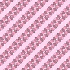 Diagonal ornament of pink oval shapes, square