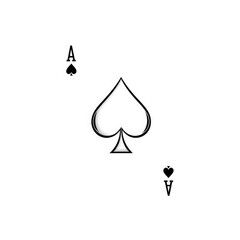 ace of spades with transparent background PNG and JPEG image