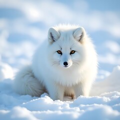 arctic fox in the snow