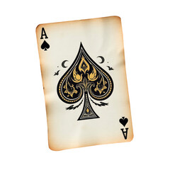 ace of spades with transparent background PNG and JPEG image